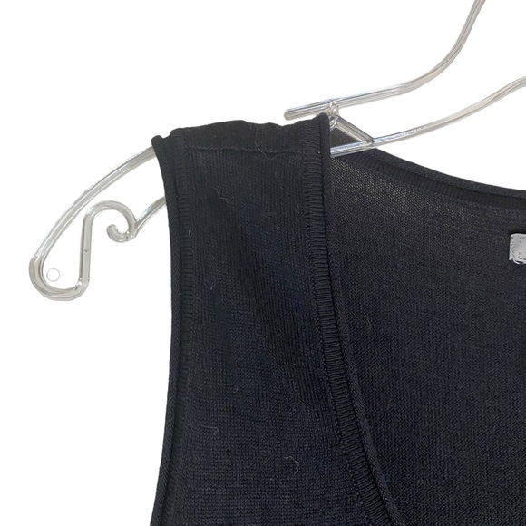 Tex by MaxAzria Black Knit Tank Top Modal Cotton Casual Summer Women Size S - Picture 2 of 4